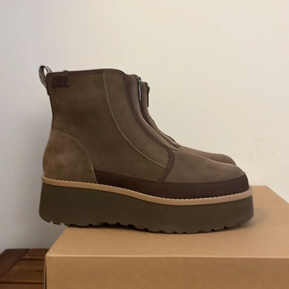 UGG Cityfunc Zip Hickory Boots USA Women 10/UK 8/EU 41